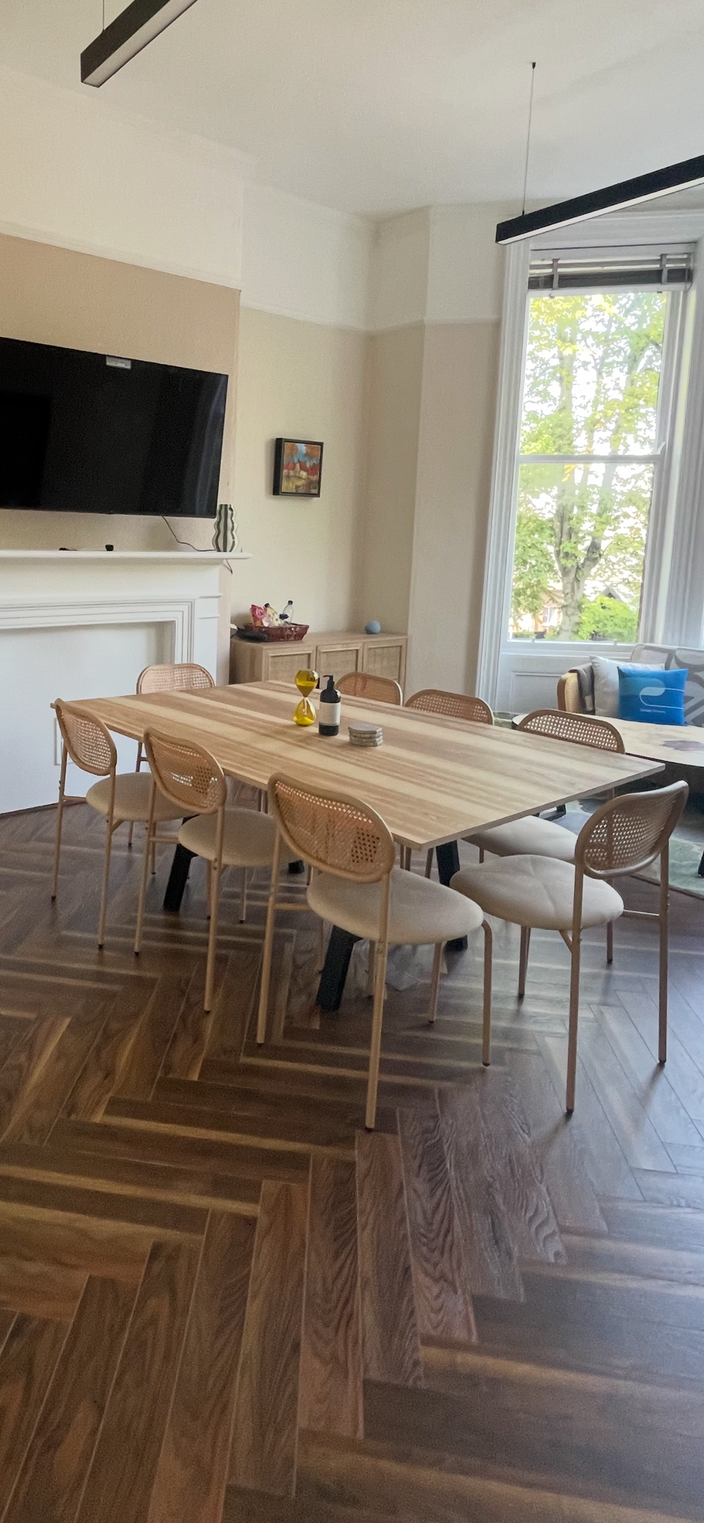 Live Edge Wood Resin Kitchen Dining Table
