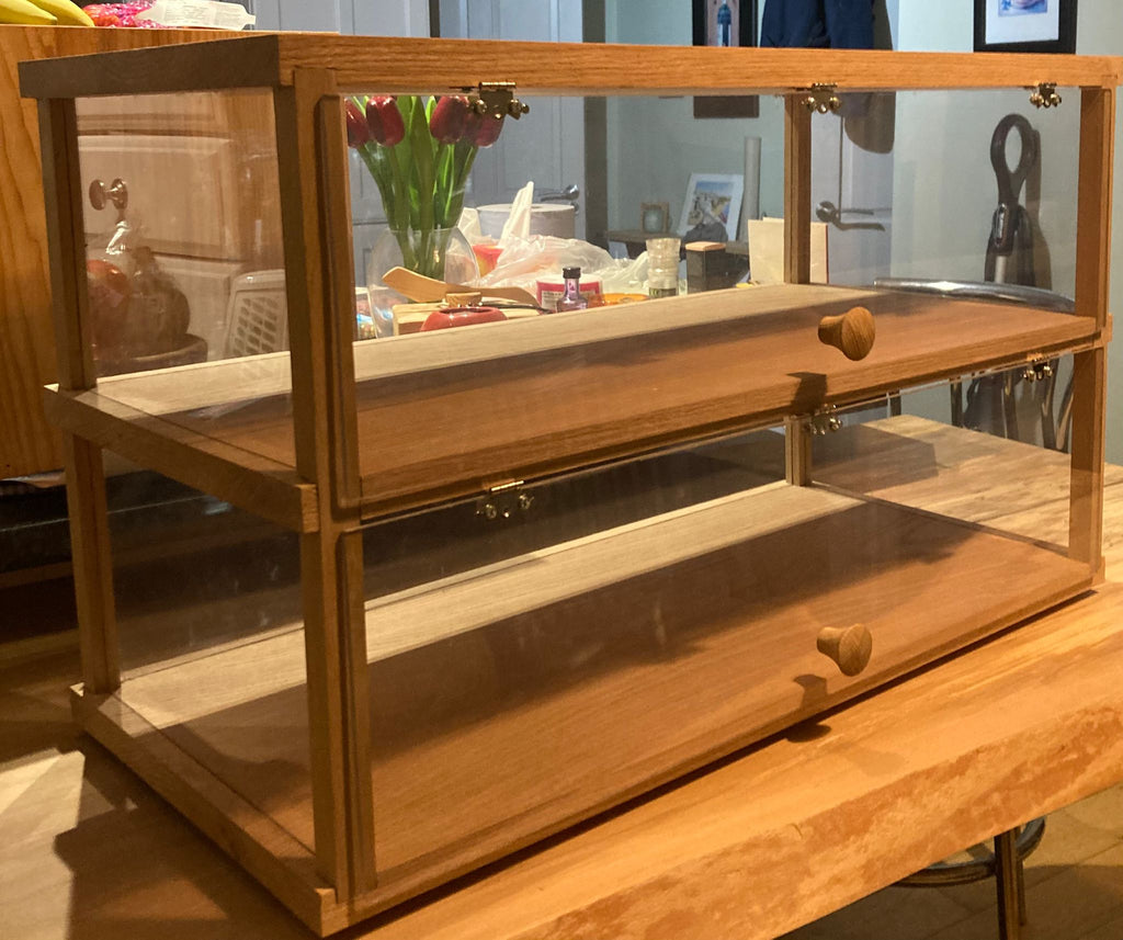 Wooden and Glass Customised Bread Storage Bin