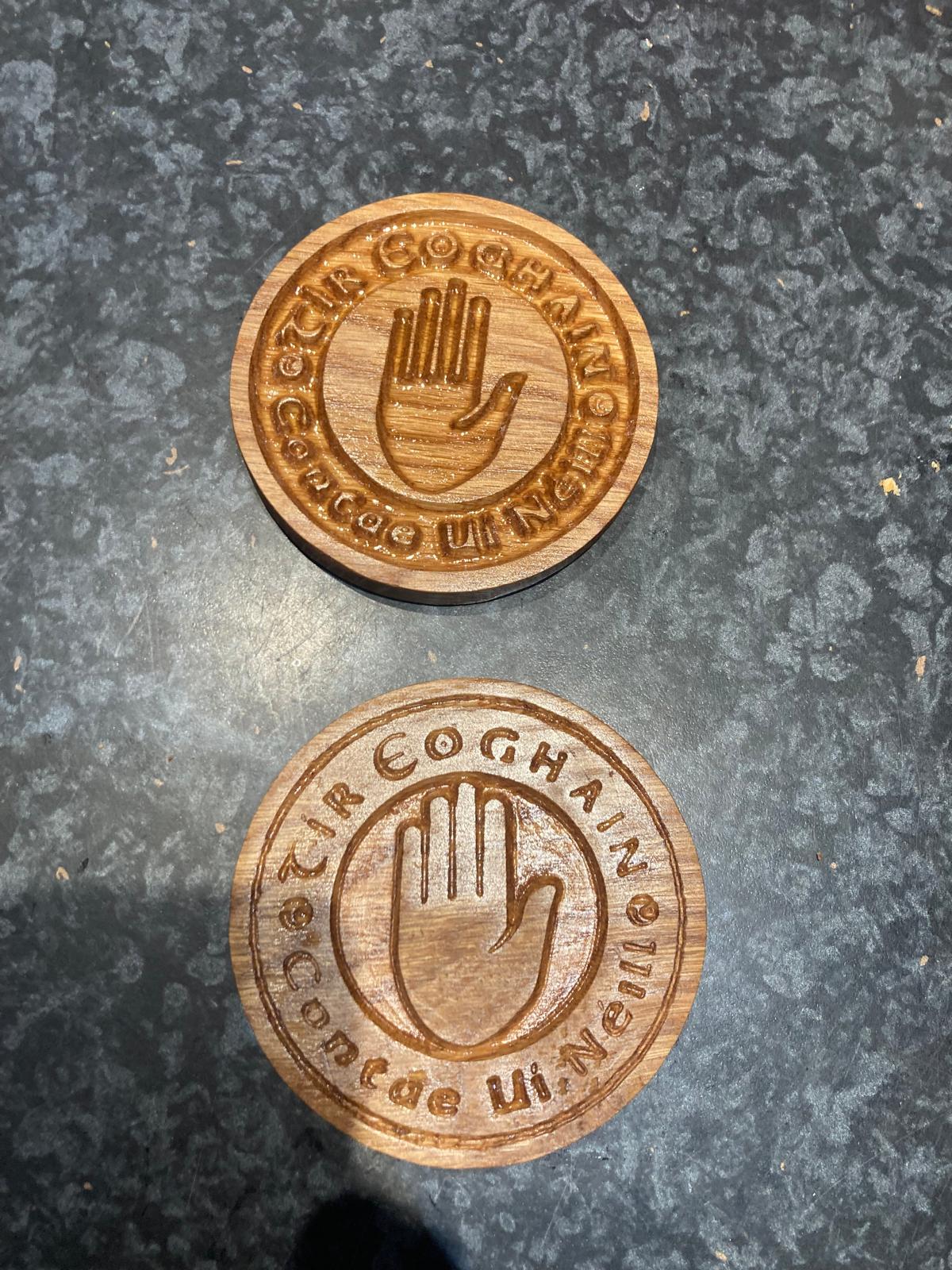 Personalised Engraved Wooden Oak Coasters