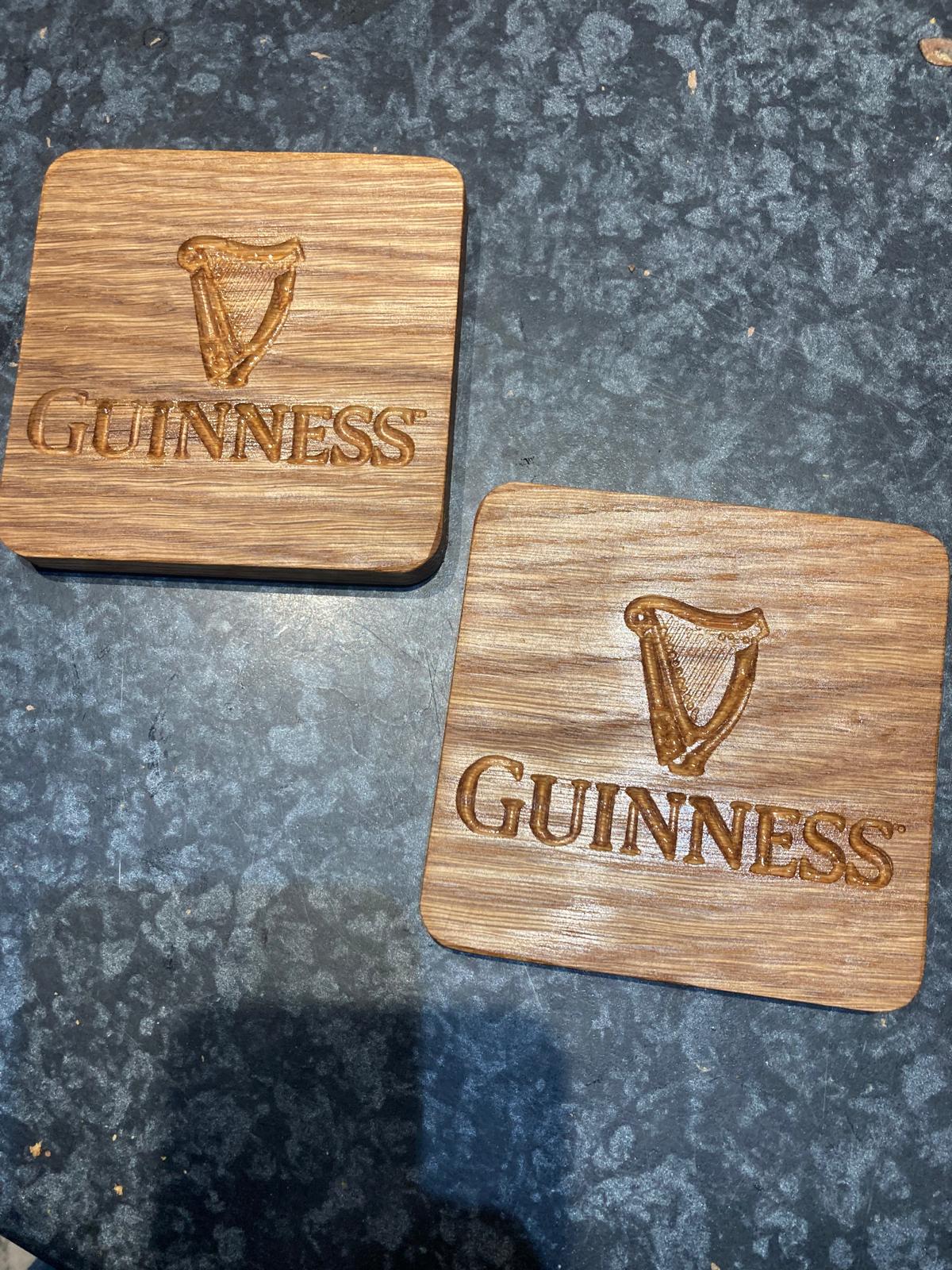 Personalised Engraved Wooden Oak Coasters